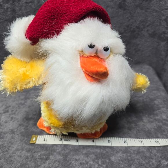 Vintage Dan Dee Chicken Santa Hat Animated Musical Chicken Dance Dancing Plush - Picture 9 of 11